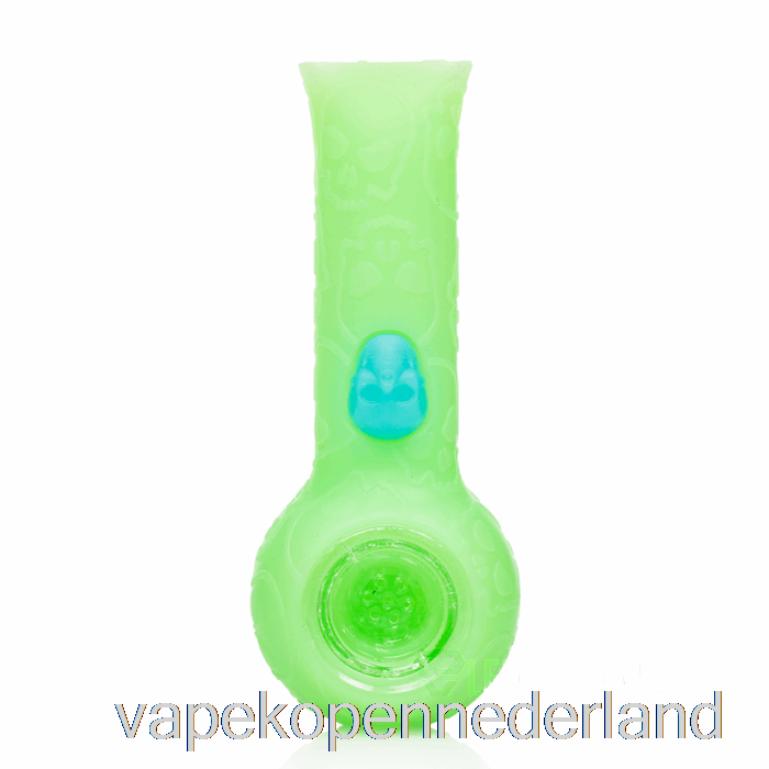 Elektronische Sigaret Vape Stratus Siliconen Schedel Handpijp Groene Gloed (uv Groen)